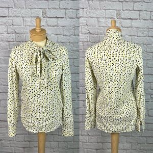 Boss Hugo Boss Yellow Polka Dot Tie Button Down Size 2